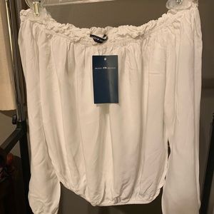 Brandy Melville White Off The Shoulder Top